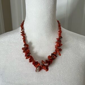 Striking Red Jasper Necklace with Graduated Design